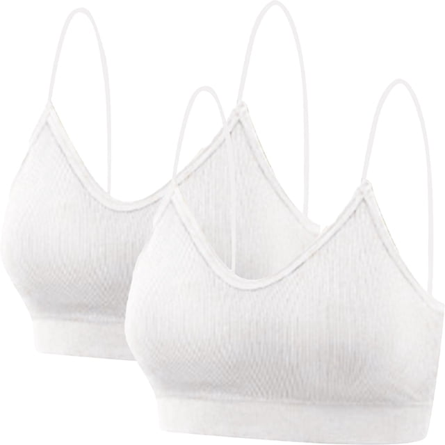 WZXFASHION Lady's Two Piece Set Seamless Top Strap Breast Pad Thread Plus Size Underwear Bra B M