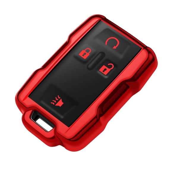 for Chevrolet Key Fob Cover Soft TPU Full Protection Key Shell Key Case Compatible with Chevrolet Chevy Silverado Suburban Tahoe Colorado GMC Sierra Yukon Canyon 4 Buttons