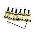 thumbnail image 4 of 6 piezas de selletas de puente para guitarra eléctrica de alto rendimiento, piezas de reparación de metal Oro, 4 of 9