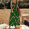 thumbnail image 3 of Robe Sans Manches Motif Canne de Bonbon Vert Foncé Robe d'Été pour Femmes 2024 Robes de Soirée de Luxe 2024, 3 of 5