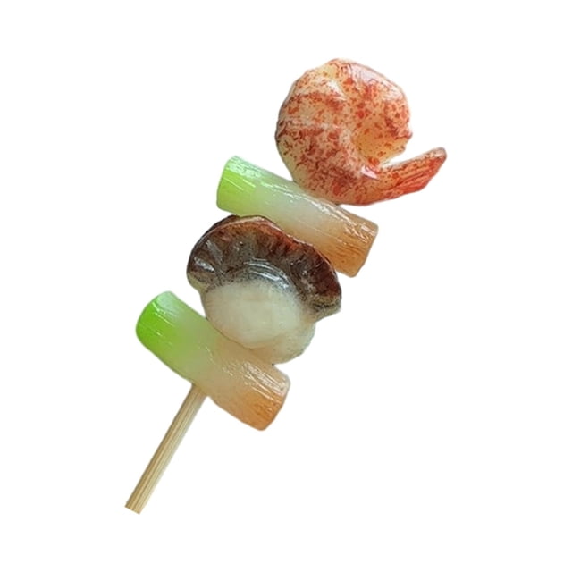 Simulación de Mini barbacoa, Kebabs, juego de comida, utilería para fotos, barbacoa, juguete en miniatura, comida de barbacoa, cocina, simulación para De Cebolleta