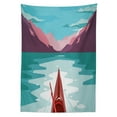 thumbnail image 3 of Ambesonne Tropical Tablecloth Rectangular Table Cover, Kayak Adventure, 60"x90", Multicolor, 3 of 4