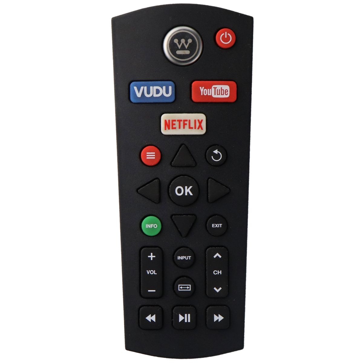 Westinghouse Remote Control with Hotkeys Black