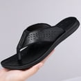 thumbnail image 3 of Xucatan Men's Yoga Mat Leather Flip Flops with Arch Support Comfortable Cushion Walking Thong Sandals Slip On Indoor Outdoor Gift, 3 of 6