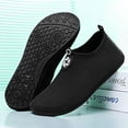 thumbnail image 4 of Unisex Solid Color Water Shoes Flat Breathable Lightweight Wading Shoes Quick Drying Non Slip Sneakers Black Size 10, 4 of 5