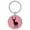 Pink, variant on Deer Buck Animal Nature Red Laser Engraved Leatherette Keychain Backpack Pull - 1.5 x 3 Inches