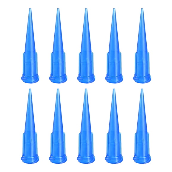 Aguja de llenado de dispensación cónica sin punta industrial 22G X 1.26" Azul 10 Pcs