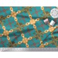 thumbnail image 3 of Soimoi Georgette Viscose Fabric Argyle Check Print Fabric by Yard 42 Inch Wide, 3 of 3