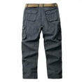 thumbnail image 3 of HOOMEUMY Mens Casual Cargo Pants Workout Joggers Ring Hole Expandable Waist Waistband Work Pants Baggy Pockets Hiking Pants Gray 22, 3 of 7