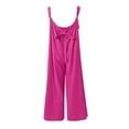 thumbnail image 5 of Women Dressy Wide Leg Jumpsuits Sexy Rompers Summer Linen Formal Jumpsuit, 5 of 5