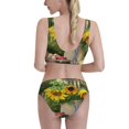 thumbnail image 3 of Daiia Vintage Wooden Bucket printed 2 piece Swimsuit Bikinis for Women High Waisted Racerback Bathing Suits Summer Tummy Control Scoop Neck Swimwear-X-Large, 3 of 8
