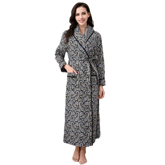 Richie House Women's Cotton Sleepwear Pajama Bathrobe RHW2737-E-XL