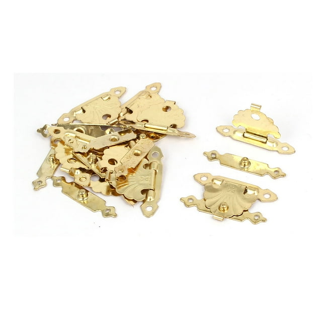 Unique Bargains Boîte à Bijoux Loquets Hasp Catch Lock Or Ton 38x24x3mm 10pcs