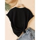 thumbnail image 2 of Women'S Moon Phase Print T-Shirt, Short Sleeve Crew Neck, Cotton Jersey Knit Fabric, Sun & Moon Pattern, Regular Length Top for Spring/Summer/Fall, 2 of 6