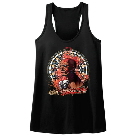 Street Fighter Dhalsim Black Women's Racerback Tank Top