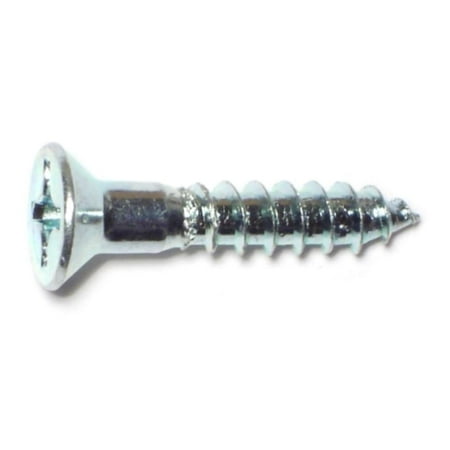 

#10 x 1 Zinc Plated Steel Phillips Flat Head Wood Screws