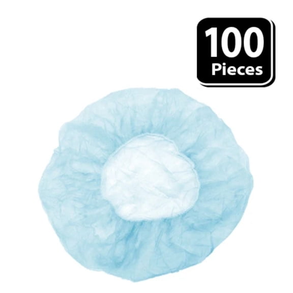 Kleen Chef Dura Net Spun bound Breathable Comfort Hair Nets, 24" Blue (Pack of 100)