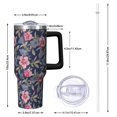 thumbnail image 2 of OBREWU Pioneer Flower Tumbler with Handle and Lid,40oz Pioneer Flower Double Wall Vacuum Insulated Tumbler,Pioneer Flower Cups Gift for Women and Men, 2 of 7