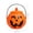 B, variant on XIA0LE Halloween Plastic Pumpkin Candy Bucket Halloween Pumpkin Basket with Lids, Candy Holders for Halloween Party Supplies (A)