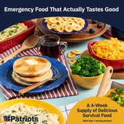 4Patriots 4-Week Survival Food Kit, Emergency Food Supply, Freeze Dried Food, 25-Year Shelf Life, 192 Servings