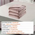 thumbnail image 7 of Electric Heated Blanket Throw, 84 x 90 Queen Size Soft Flannel, 10-Hour Auto-Off Timer, 5 Heat Levels, Dual Control, Machine Washable, ETL & FCC Certified - Ideal for Cozy Nights (Beige), 7 of 7