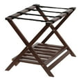 thumbnail image 4 of PJ Wood Hotel Style Wood Folding Suitcase Luggage Rack w/Shelf, (2 Pack), 4 of 9