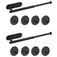 thumbnail image 1 of 2X Toallero Sin Taladrar, Toallero Extensible para Pegar para BañO y Cocina, Soporte para PañOs de Cocina en la Pared, Negro, 1 of 5