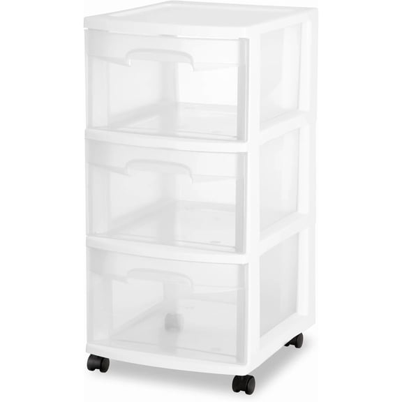 3 Drawer Cart, White