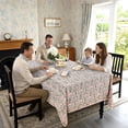 thumbnail image 3 of Verolix Floral Tablecloth 60 x 60 Inch Square, Blue White Pattern Table Cover, Waterproof Washable Wrinkle Resistant Polyester Fabric for Dining Kitchen Indoor Outdoor Use, 3 of 5