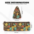 thumbnail image 4 of Xecao Robot and Monsters Print Leather Pencil Case -Stationery Bag Pen Holder for Work & Office, 4 of 5