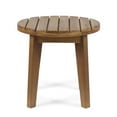 thumbnail image 2 of Outdoor 16" Side Table | Place Drinks in Backyard | Acacia Wood Slat Panel Design | Resist Wear & Tear, 2 of 6