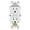 thumbnail image 1 of Leviton GFCI Outlet con alarma audible 20 Amp Autoprueba resistente a manipulaciones con luz indicadora LED Ideal para refrigeradores en garajes GFTA2-W Blanco, 1 of 1
