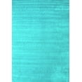 thumbnail image 1 of Ahgly Company Machine Washable Indoor Rectangle Abstract Turquoise Blue Contemporary Area Rugs, 6' x 9', 1 of 4