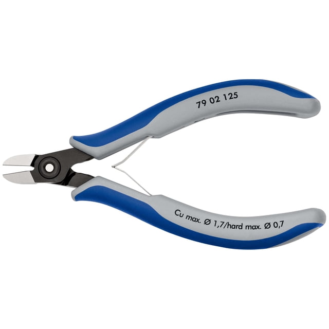 KNIPEX 79 02 125 Pinzas de precisión de corte diagonal para electrónica Con fundas en dos componentes bruñido 125 mm