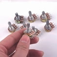 thumbnail image 4 of 5pcs WH148 Potentiometer Variable Resistor 3Pins Single Turn Dual Turn Taper Potentiometer Kits Long Shaft Short Shaft-B500K Single Turn-20mm shaft, 4 of 4