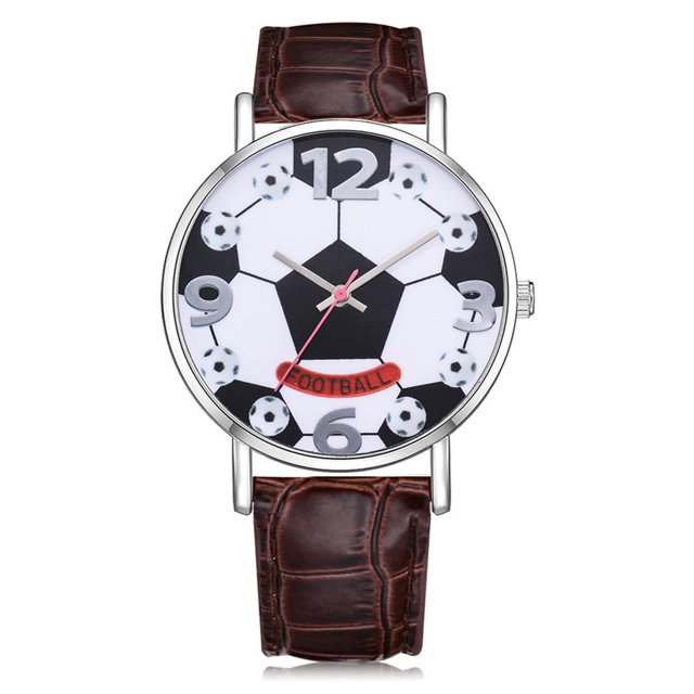 Reloj de pulsera de aleación para hombre con movimiento de cuarzo y correa de PU para fútbol LVPAI P531 (marrón)