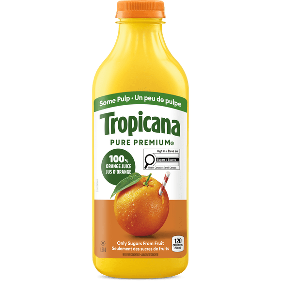 Tropicana 100% Orange Juice Some Pulp, 1.36L