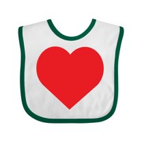 Inktastic Red Heart Boys or Girls Baby Bib