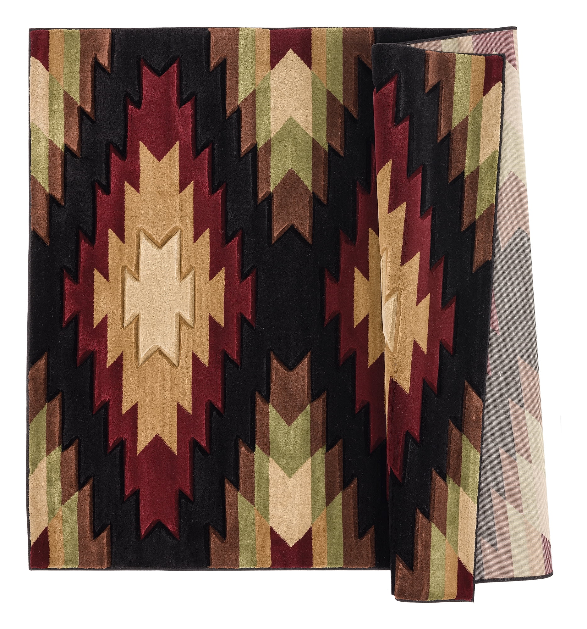 United Weavers Rustic Forest Cave Creek Multi Hand-Carved Area Rug or Runner