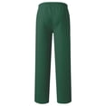 thumbnail image 4 of OYXSER Teen Boys Baggy Sweatpants Open Bottom Drawstring Wide Leg Joggers with Pockets, Dark Green 13-14Y, 4 of 5