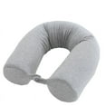thumbnail image 2 of Cylindrical Twisted Pillow Memory Cotton Bendable Travel Neck Guard Pillow Slow Rebound U Pillow, 2 of 7