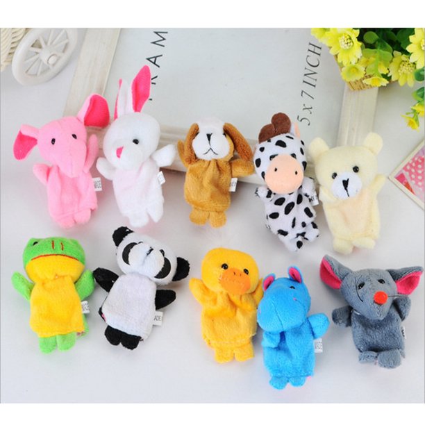 10 muñecos interactivos ShuxiuWang para padres e hijos muñecos de dedos de animales juguetes de peluche