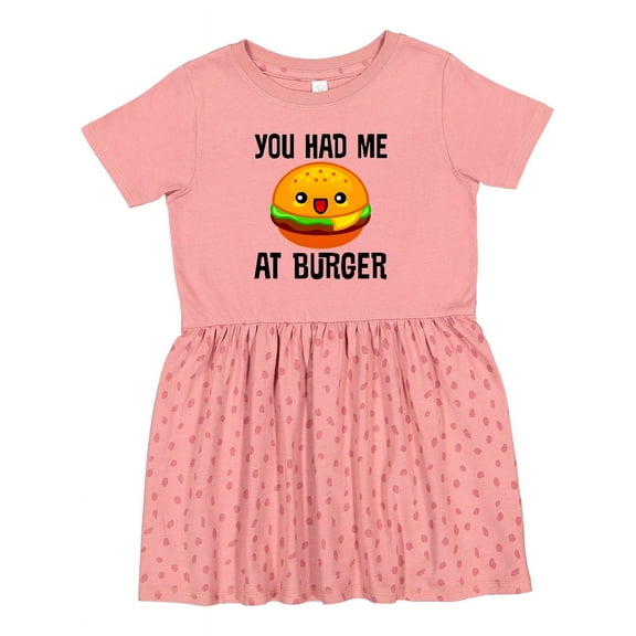 Inktastic You Had Me at Burger Girls Toddler Dress