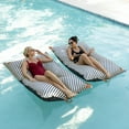 thumbnail image 7 of Big Joe Lux Lagoon Lounger Pool Float, Navy and Ivory Cape Stripe, Premier Mesh, Durable UV Protected Polyester Blend, No Inflation Needed, 7 of 7