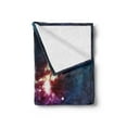 thumbnail image 2 of Space Soft Flannel Fleece Throw Blanket, Galactic Image on Milky Way with Colorful Alluring Cosmos Display Artwork Print, Cozy Plush for Indoor and Outdoor Use, 60" x 80", Magenta Blue, by Ambesonne, 2 of 5
