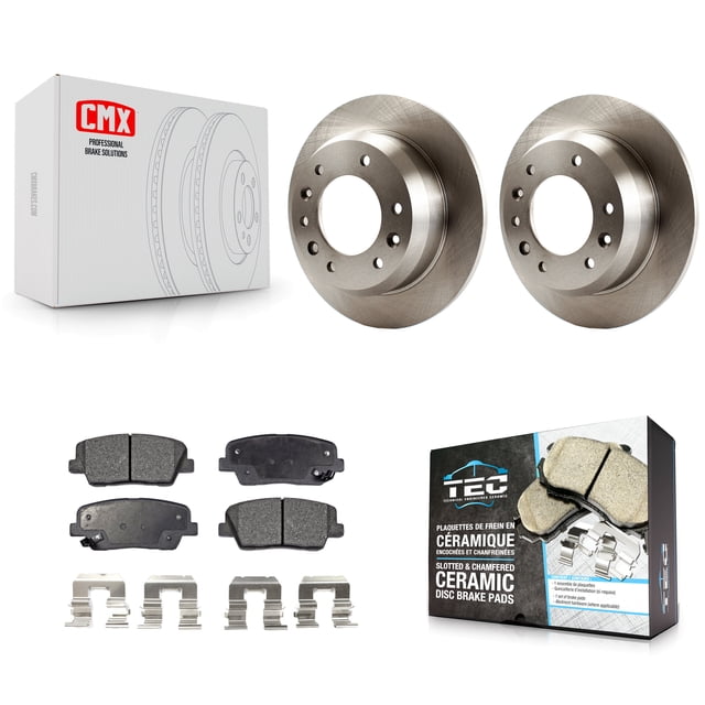 Transit Auto Rear Disc Brake Rotors and Ceramic Pads Kit for Car Kia Sedona Hyundai Entourage K8T-101956