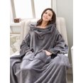 thumbnail image 3 of Richie House Soft and Warm Fleece Throw Blanket with Sleeves RHB2861, 3 of 6
