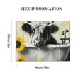 thumbnail image 3 of Orinice  Highland Cow Wall Art in Bathtub Canvas  Long Hair Cow Picture Bubble Funny Cattle Pictures Poster Painting Artwork Farmhouse Photo for Wall 16x12in, 3 of 6