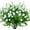 White, variant on Twfbrm 2 Bundles Artificial Flowers for Outdoor, Realistic Eucalyptus Flowers with Green Leaves, UV Resistant Fake Flower Bouquet Faux Plastic Greenery Shrubs Spring Decoration for Garden Porch Patio