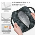 thumbnail image 6 of YFYANG Portable Waterproof Insulated Lunch Bag, Grey Abstract Texture Reusable Cooler Bag / Picnic Bag for Adults Teens, 6 of 9